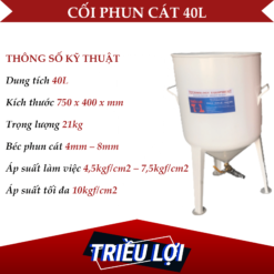Cối phun cát 40L