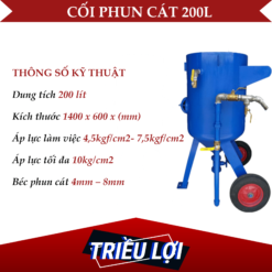Cối phun cát 200L