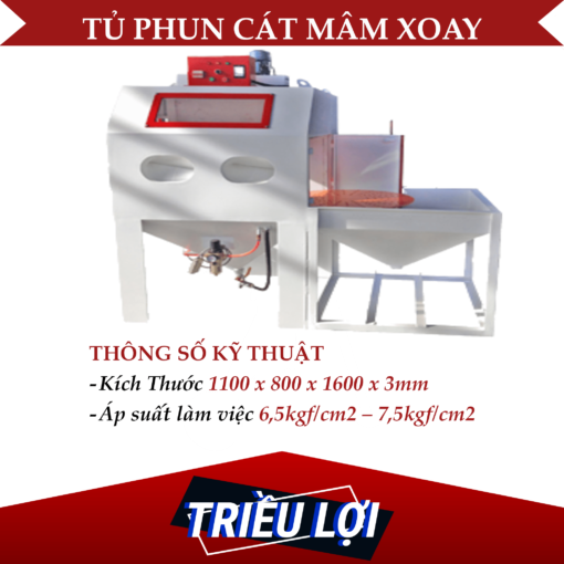 Tủ phun cát mâm xoay
