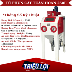 Tủ phun cát 250L
