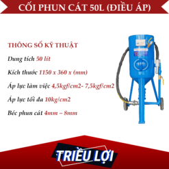 Cối phun cát 50L (Điều áp)