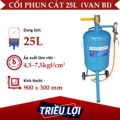 Cối phun cát 25L (van bi)