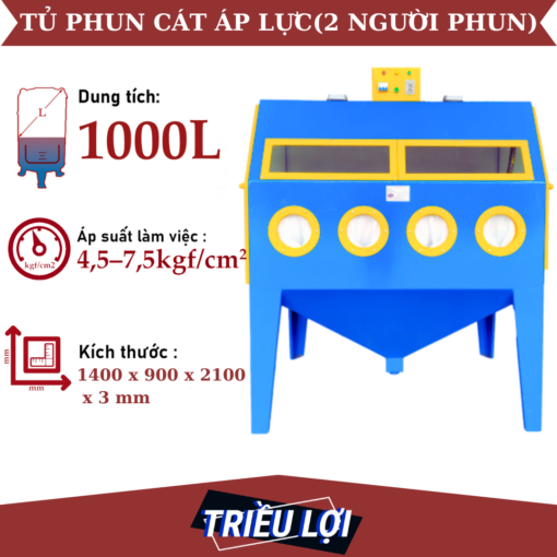 TỦ PHUN CÁT ÁP LỰC 2 NGƯỜI
