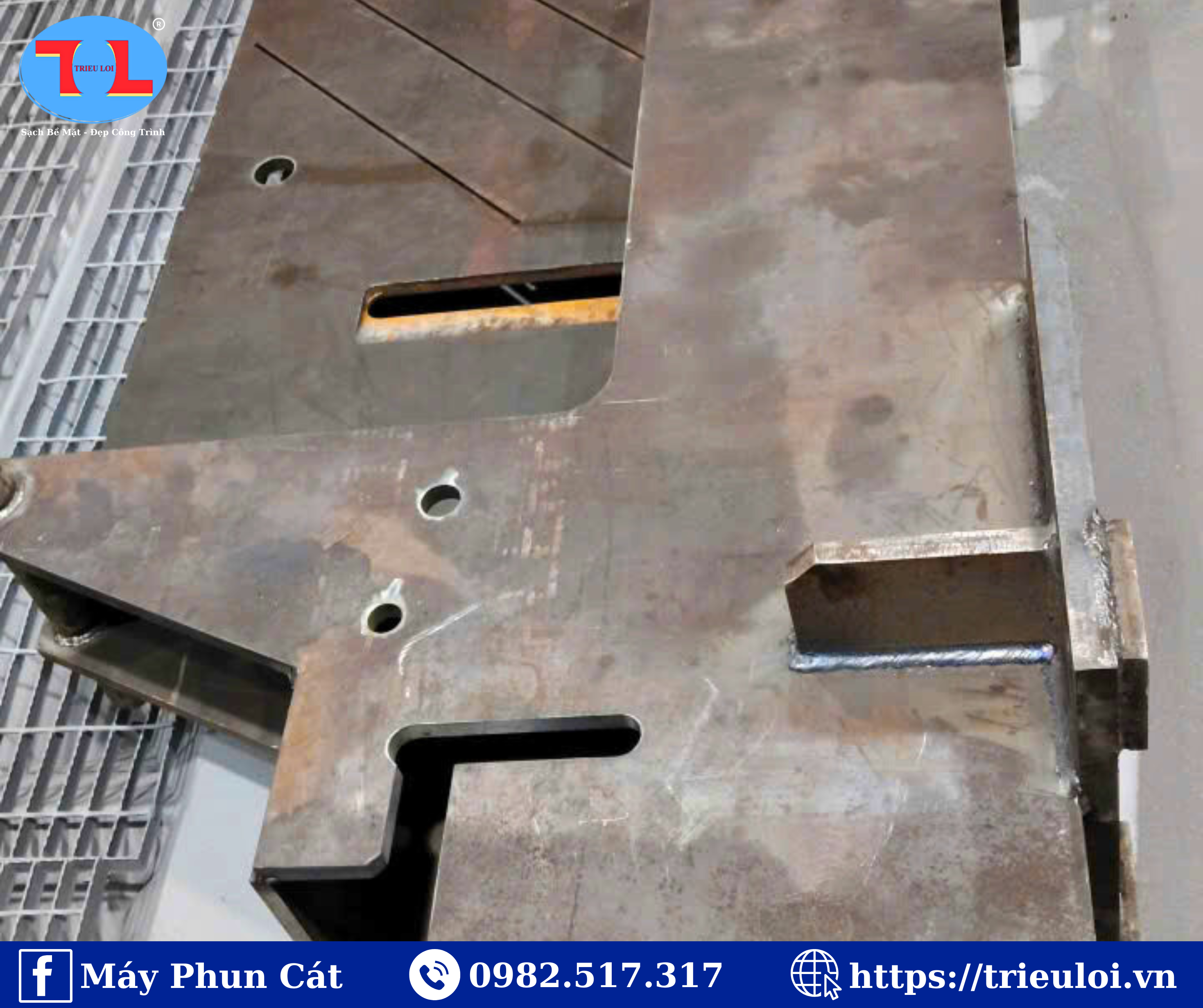 Bề mặt sạch sau phun bi