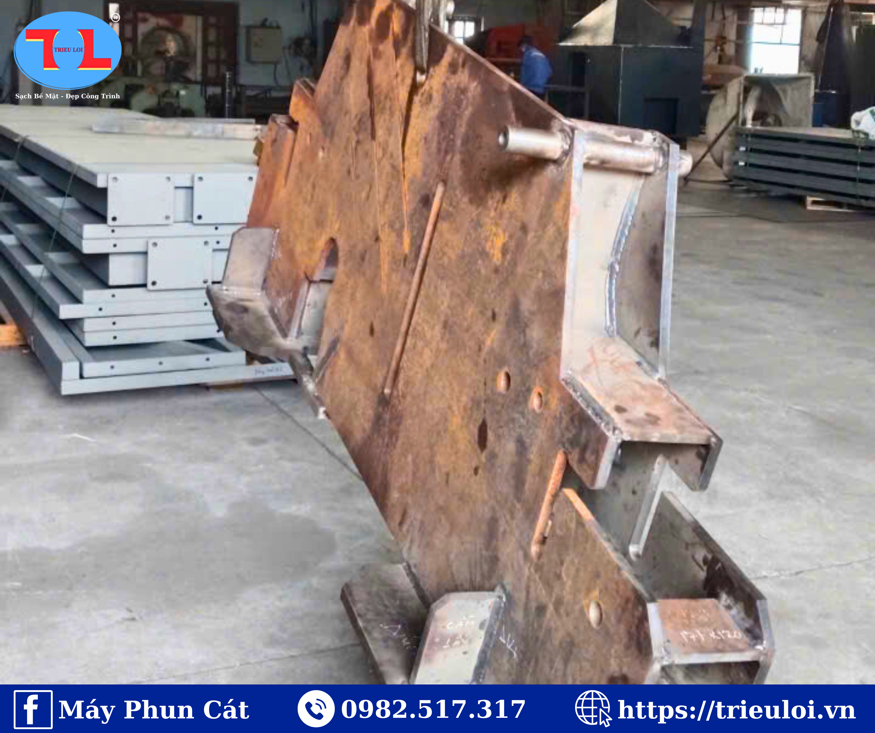 Sàn thép gỉ trước xử lý