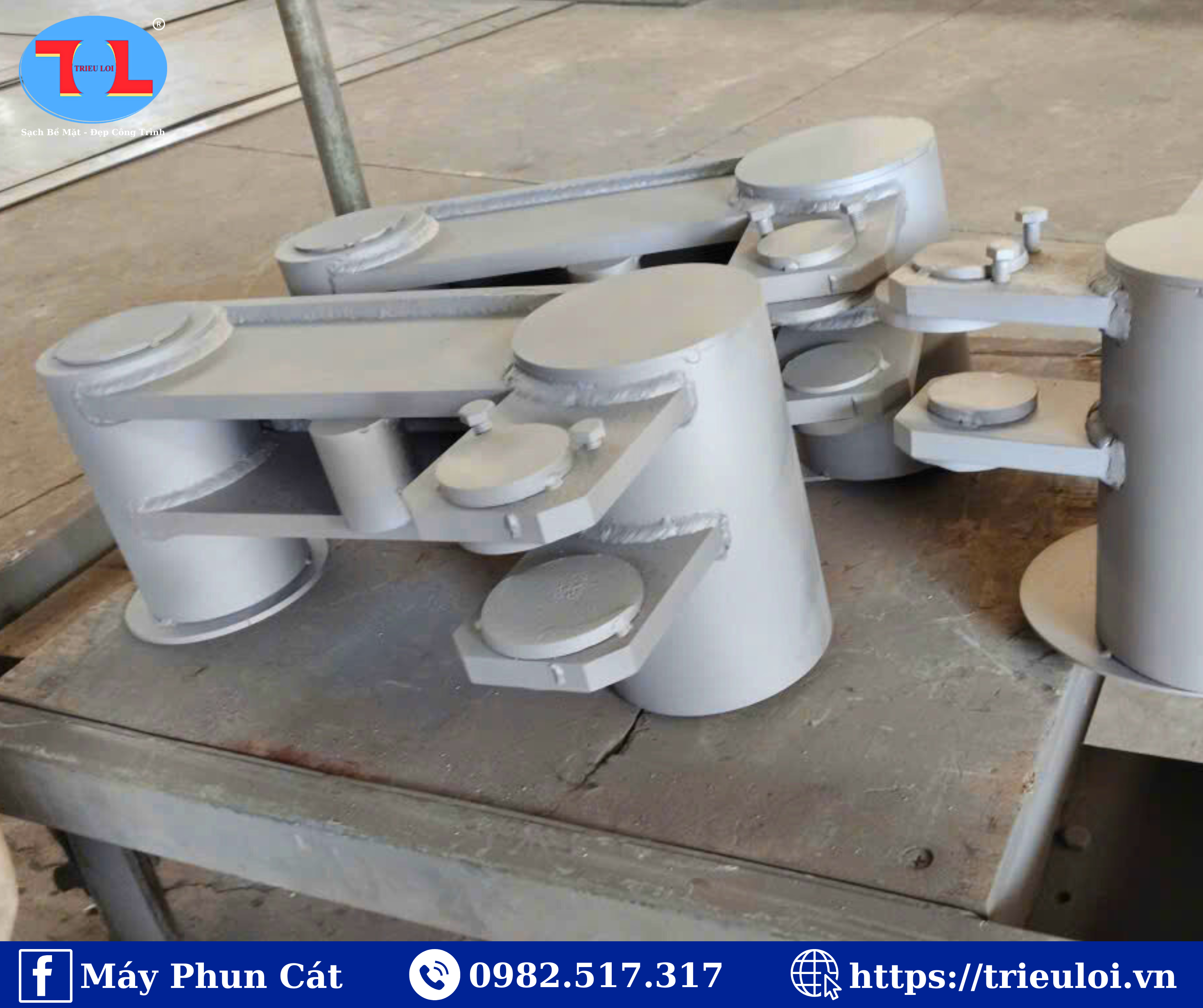 Sàn thép sạch bóng sau phun bi